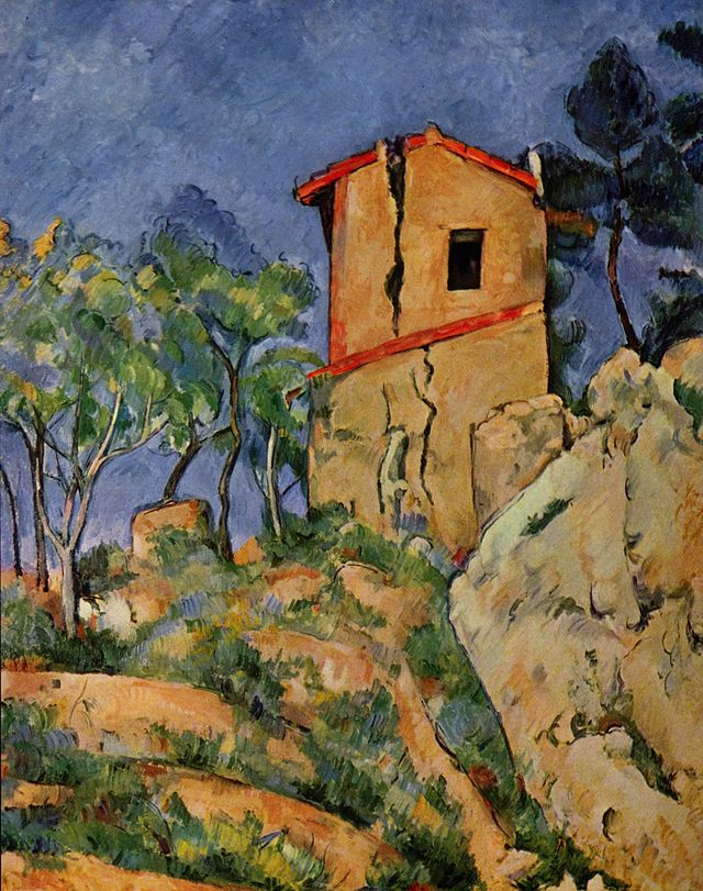 The House with the Cracked Walls - Paul Cezanne Painting